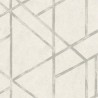 Papeldecor|Tapete geometrischer Beton-Effekt in Weiß und Silber|Tapeten