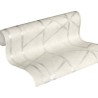Papeldecor|Tapete geometrischer Beton-Effekt in Weiß und Silber|Tapeten