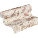 Papeldecor|Wallpaper brown brick with plaster|Brick Imitation