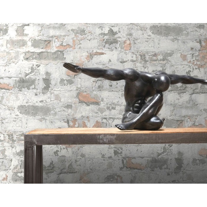 Papeldecor|Wallpaper grey brick with plaster|Brick Imitation