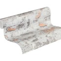Papeldecor|Papier Peint brique grise avec plâtre|Imitation Brique