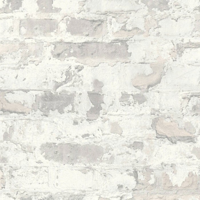 Papel pintado ladrillo gris y blanco con yeso -  219-1962