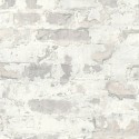 Papel pintado ladrillo gris y blanco con yeso -  219-1962