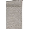 Papeldecor|Blumentapete mit braunen und silbernen Wildpflanzen|Tapeten