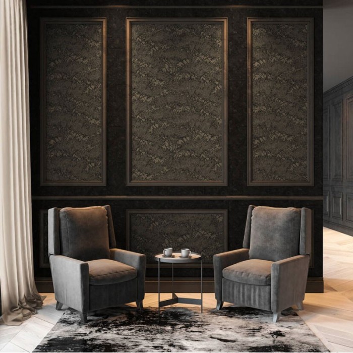 Papeldecor|Wallpaper floral ethnic African trees brown|Wallpaper