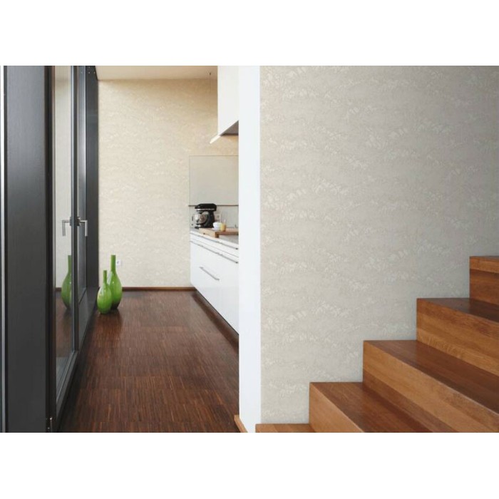 Papeldecor|Tapete mit weißen und taupefarbenen Wildpflanzen|Tapeten