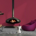 Papeldecor|Papier peint style ethnique moderne petits losanges violet-orange|Papier Peint