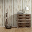 Papeldecor|Wallpaper cream white wood planks|Wood Imitation