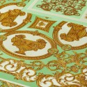 Papeldecor|Barock-Collage-Tapete im modernen klassischen Stil in Grün und Gold|Tapeten