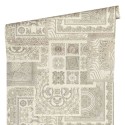 Papeldecor|Baroque collage wallpaper in modern classic style, silver|Wallpaper