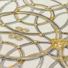 Papeldecor|Metallisierte Kreis-Tapete im klassischen Barockstil in Silber und Gold|Tapeten