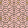 Papeldecor|Metallisierte Kreis-Tapete im klassischen Barockstil in Rosa und Gold|Tapeten