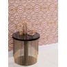 Papeldecor|Metallisierte Kreis-Tapete im klassischen Barockstil in Rosa und Gold|Tapeten
