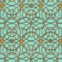 Papeldecor|Metallisierte Kreis-Tapete im klassischen Barockstil in Grün und Gold|Tapeten