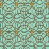 Papeldecor|Metallisierte Kreis-Tapete im klassischen Barockstil in Grün und Gold|Tapeten
