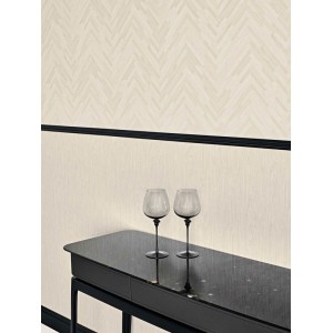 Casamance|Moderne Intarsien Tapete elfenbein|Hochwertige 2
