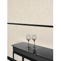 Papeldecor|Carved wood wallpaper in herringbone pattern, grey with shine|Wood Imitation