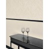Papeldecor|Carved wood wallpaper in herringbone pattern, grey with shine|Wood Imitation