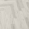 Papeldecor|Papier peint bois sculpté en motif chevron gris brillant|Imitation Bois