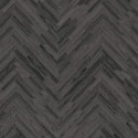 Papeldecor|Geschnitzte Holztapete im Fischgrätenmuster in Grau und Schwarz|Holzimitat