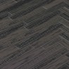 Papeldecor|Geschnitzte Holztapete im Fischgrätenmuster in Grau und Schwarz|Holzimitat
