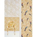 Papeldecor|Papier peint classique baroque avec oiseaux et ornements dorés|Papier Peint