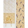 Papeldecor|Papier peint classique baroque avec oiseaux et ornements dorés|Papier Peint
