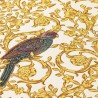 Papeldecor|Papier peint classique baroque avec oiseaux et ornements dorés|Papier Peint
