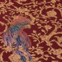 Papeldecor|Papel pintado clásico barroco con pájaros y ornamentos rojo y dorado|Papel Pintado