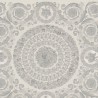 Papeldecor|Papier peint baroque circulaire floral et ornemental argenté|Papier Peint