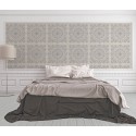 Papeldecor|Silver baroque circular floral ornamental wallpaper|Wallpaper