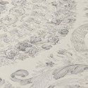 Papeldecor|Silver baroque circular floral ornamental wallpaper|Wallpaper