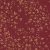 Papeldecor|Papel pintado flores pequeñas metalizado rojo y dorado|Papel Pintado