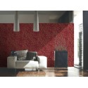 Papeldecor|Papel pintado flores pequeñas metalizado rojo y dorado|Papel Pintado