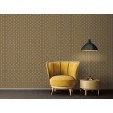 Papeldecor|Moderne Tapete mit kleinen Rauten in Braun und Gelb|Tapeten