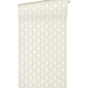 Papeldecor|Minimalist wallpaper small white cream glossy diamonds|Wallpaper