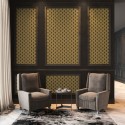 Papeldecor|Kleine Rautentapete ethnischer moderner Stil Ocker und Braun|Tapeten