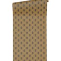 Papeldecor|Kleine Rautentapete ethnischer moderner Stil Ocker und Braun|Tapeten