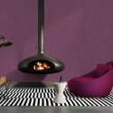 Papeldecor|Moderne Tapete Textiloptik afrikanischer Stil violett|Tapeten