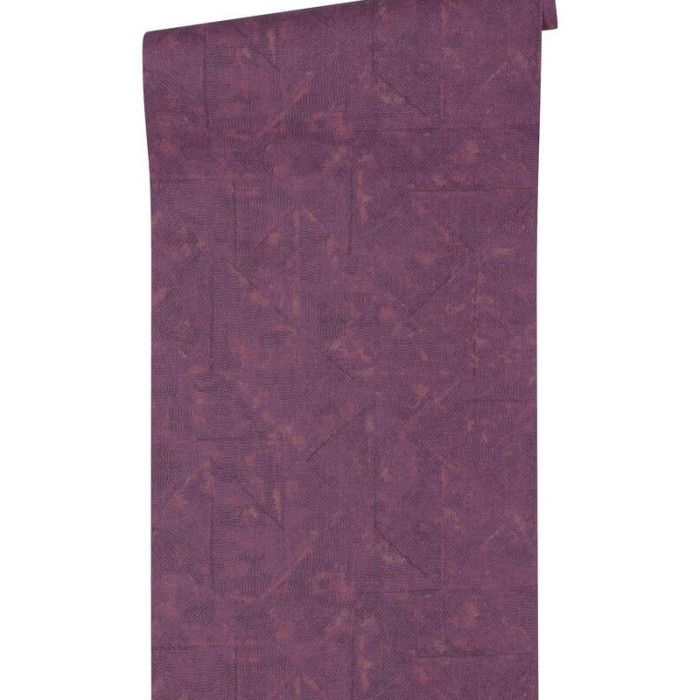 Papeldecor|Modern wallpaper textile effect African ethnic style violet or purple|Wallpaper