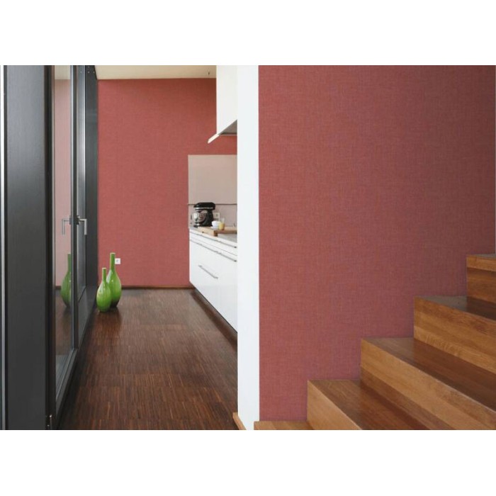 Papel pintado liso efecto téxtil naranja -  219-2074