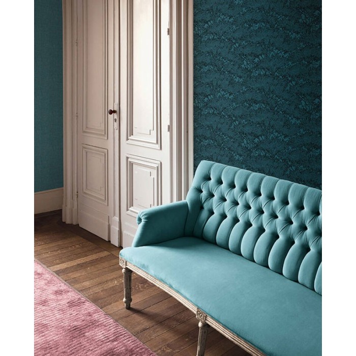 Papeldecor|Elegant wallpaper textile effect blue|Wallpaper