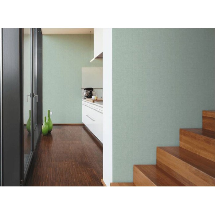 Papeldecor|Plain wallpaper textile effect mint green|Wallpaper