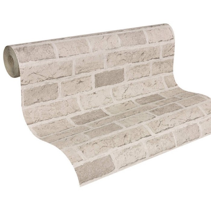 Papeldecor|Papel pintado ladrillo beige caravista|Imitacion Ladrillo