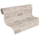 Papeldecor|Papel pintado ladrillo beige caravista|Imitacion Ladrillo