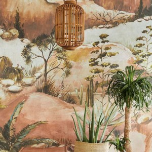 Casadeco|Wandbild skandinavischer Wald künstlerisch impressionistisch weiß grün|Wandbild