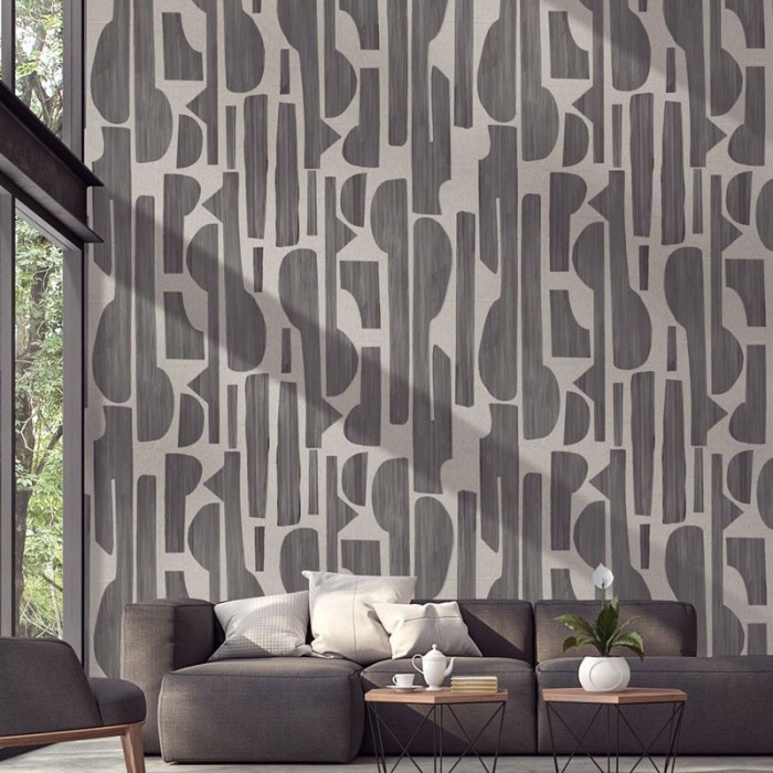 Eijffinger|Mural pared figuras modernas marrón taupe|Murales de Pared