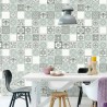 Eijffinger|Wall mural worn tiles white grey|Wallmurals