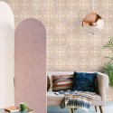 Eijffinger|Mural pared mosaico azulejos beige y rosa|Murales de Pared