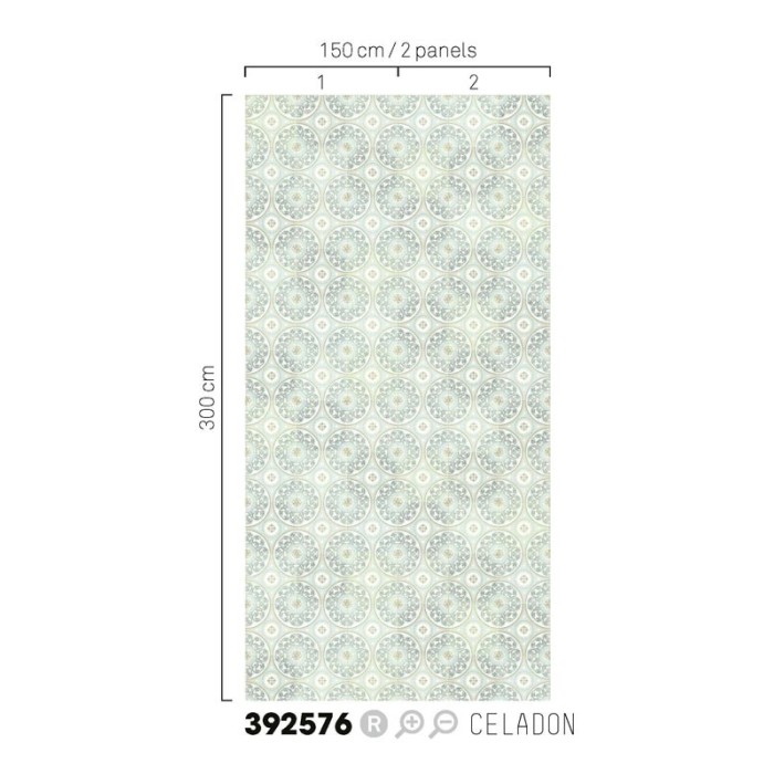 Mural pared mosaico azulejos azul celeste - Eijffinger Carmen 392576